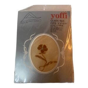 Vintage Yoffi Embellished Pantyhose Size Queen embellished rhinestone nylons